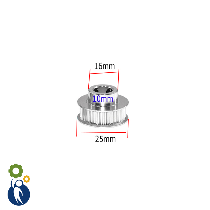 Buly, Puly, Pulley Trục 10mm - 36 Răng, sử dụng với dây đai 2GT-6mm