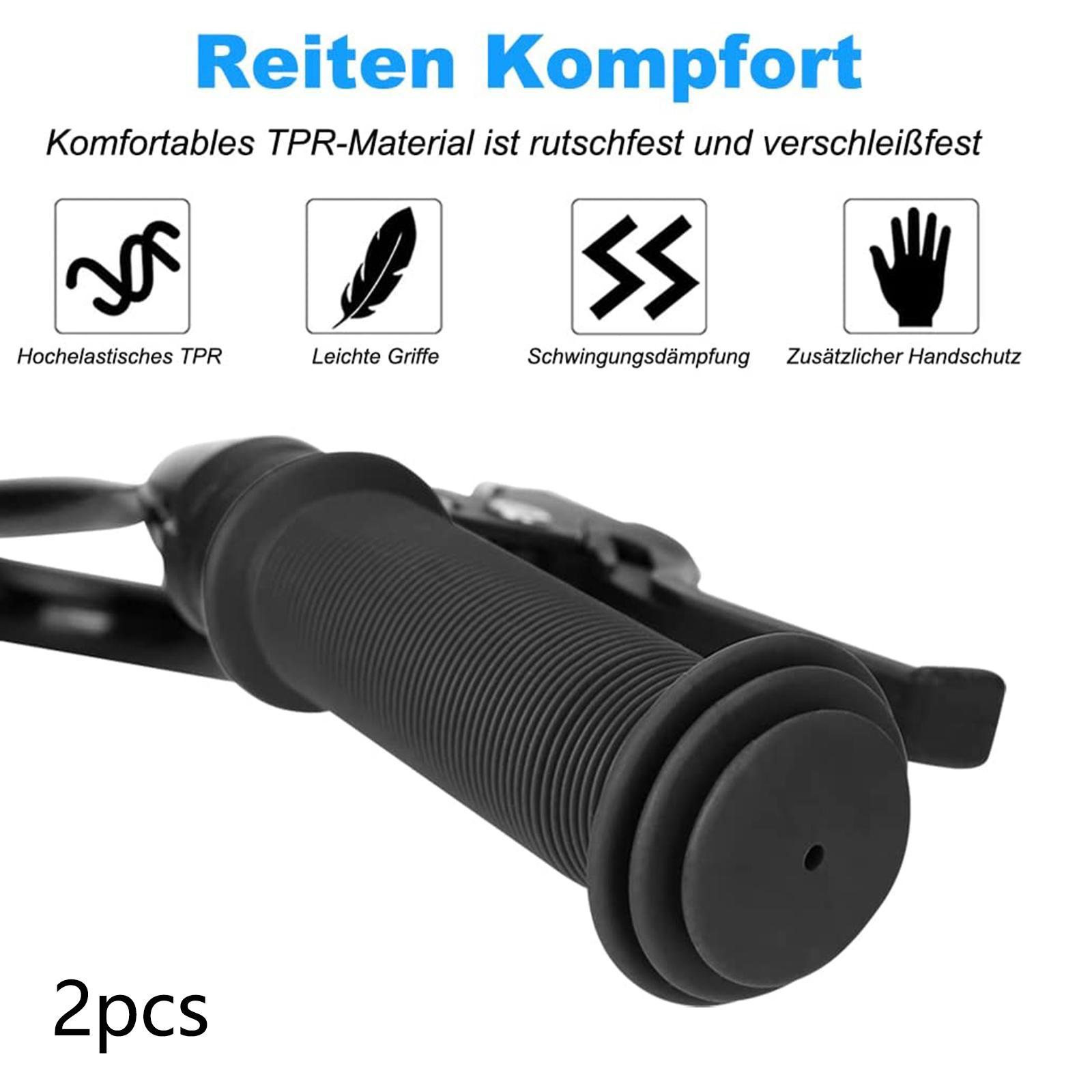 2x Soft Bicycle Handlebar Grips Rubber Bike Grips Cover Shock Resistance Sleeve MTB Bike Handle Grips for , Tricycle, Cycle, Kids Bike