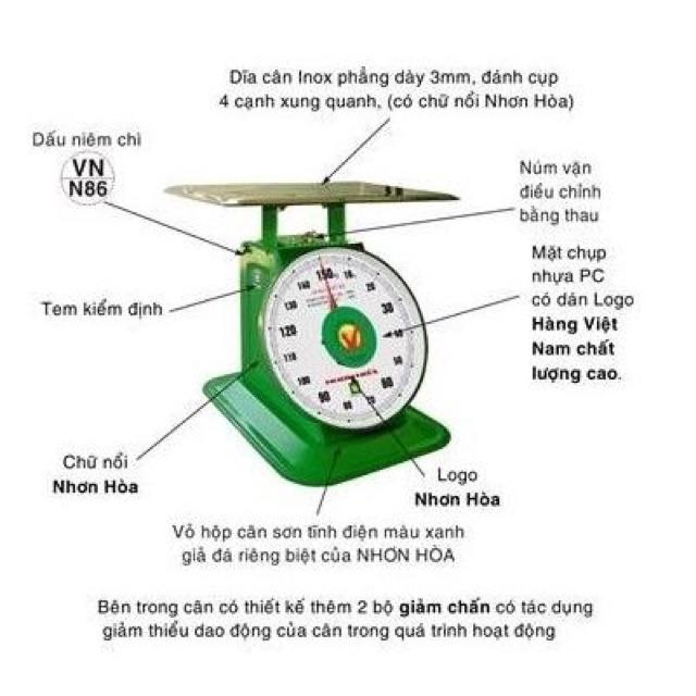 Cân đồng hồ Nhơn Hòa 60Kg Chính Hãng