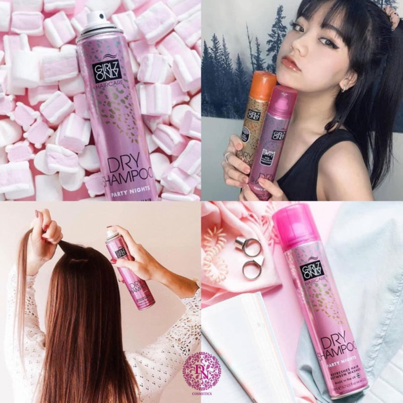 Dầu gội khô không cần nước Girlz Only Anh Quốc làm sạch bụi bẩn, làm phồng chân tóc, giữ nếp, tạo kiểu tóc bồng bềnh, suôn mượt - Massel Official