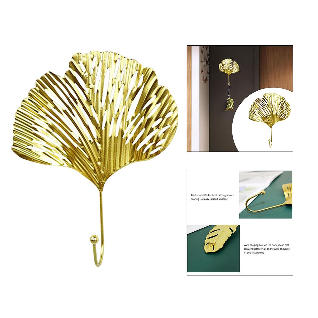 Leaf Shape Hook Door Wall Wardrobe Clothes Bag Key Hanger Home Decor Style 1