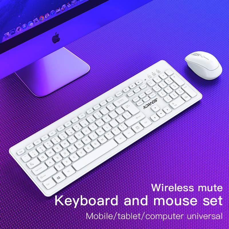 Bàn Phím Và Chuột Không Dây 2.4G Protable Bàn Phím Chuột Combo Bộ Dành Cho Máy Tính Bảng Và Laptop Mac Máy Tính Để Bàn Máy Tính Thông Minh Smart Tivi