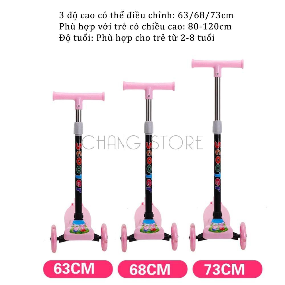 Xe Trượt Scooter 3 Bánh Có Bánh Xe Phát Sáng Cho Bé Yêu