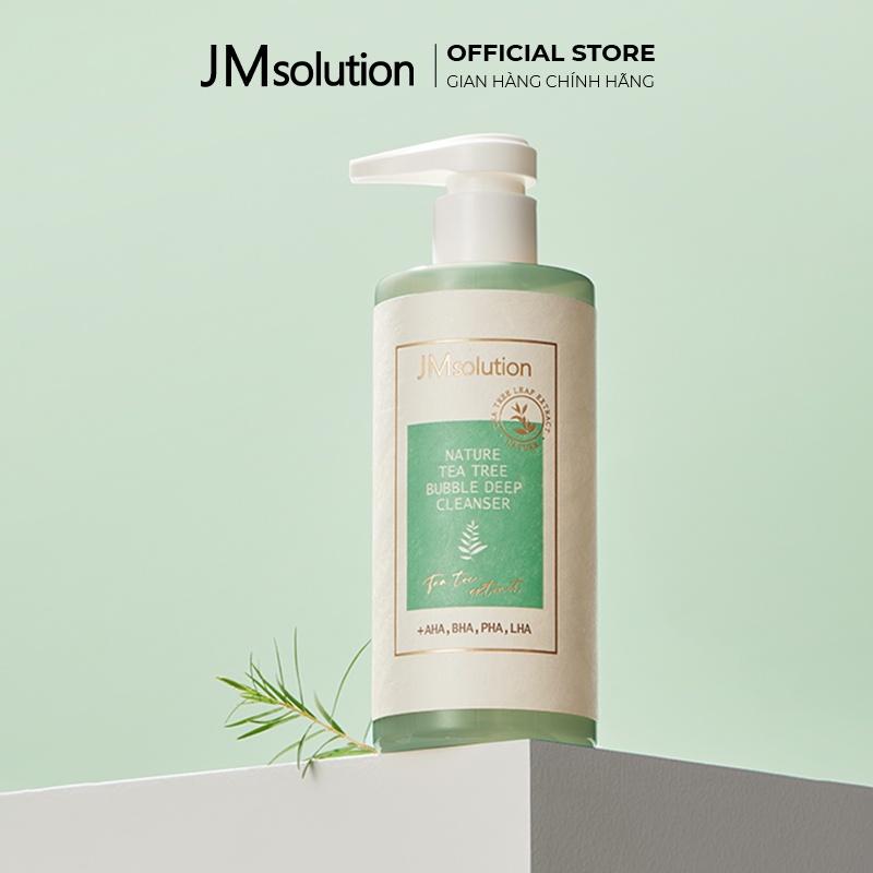 Tẩy Trang Dạng Bọt Cho Da Mụn JMsolution Nature Tea Tree Bubble Deep Cleanser 300ml