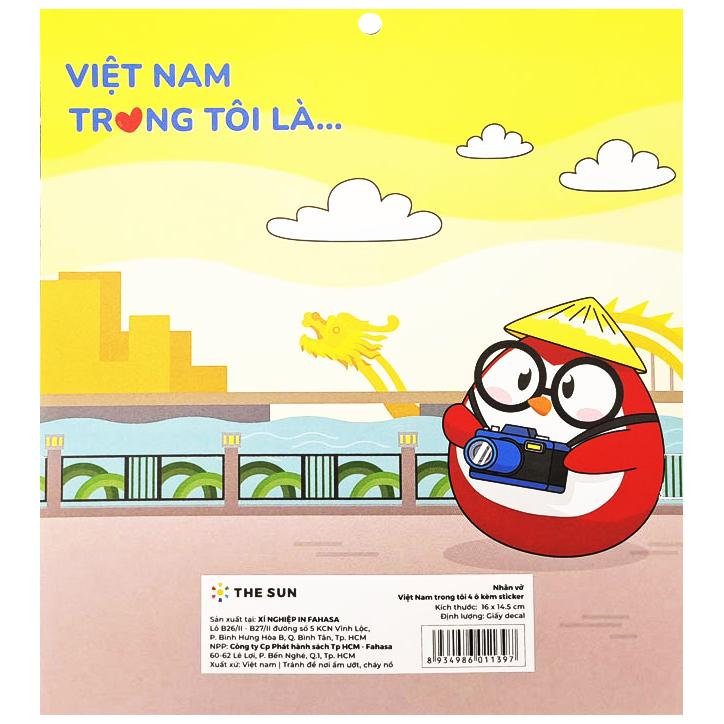 Combo 15 Tập Học Sinh Việt Nam Trong Tôi Là - Miền Nam - 4 Ô Ly - 96 Trang 60gsm - The Sun 02 - Tặng Nhãn Vở Kèm Sticker