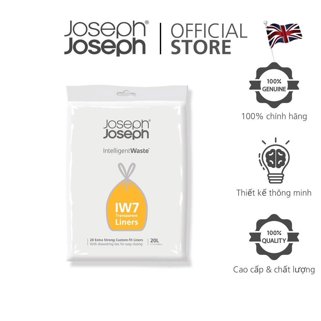 Bịch 20 túi rác 20L Joseph Joseph 003840 - IW7 Custom-fit 20 Bin Liners White