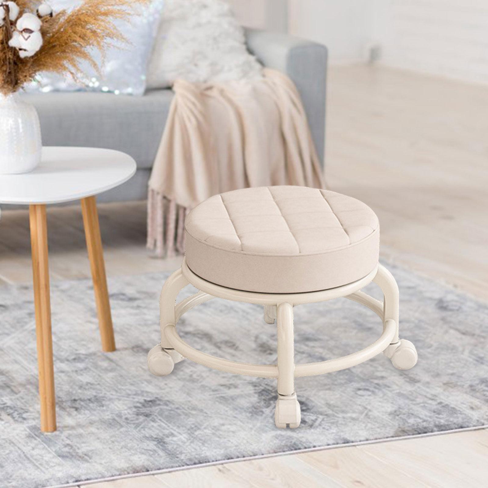 Low Roller Round Seat Comfortable Pulley Wheel Stool for Kids and Adult Home