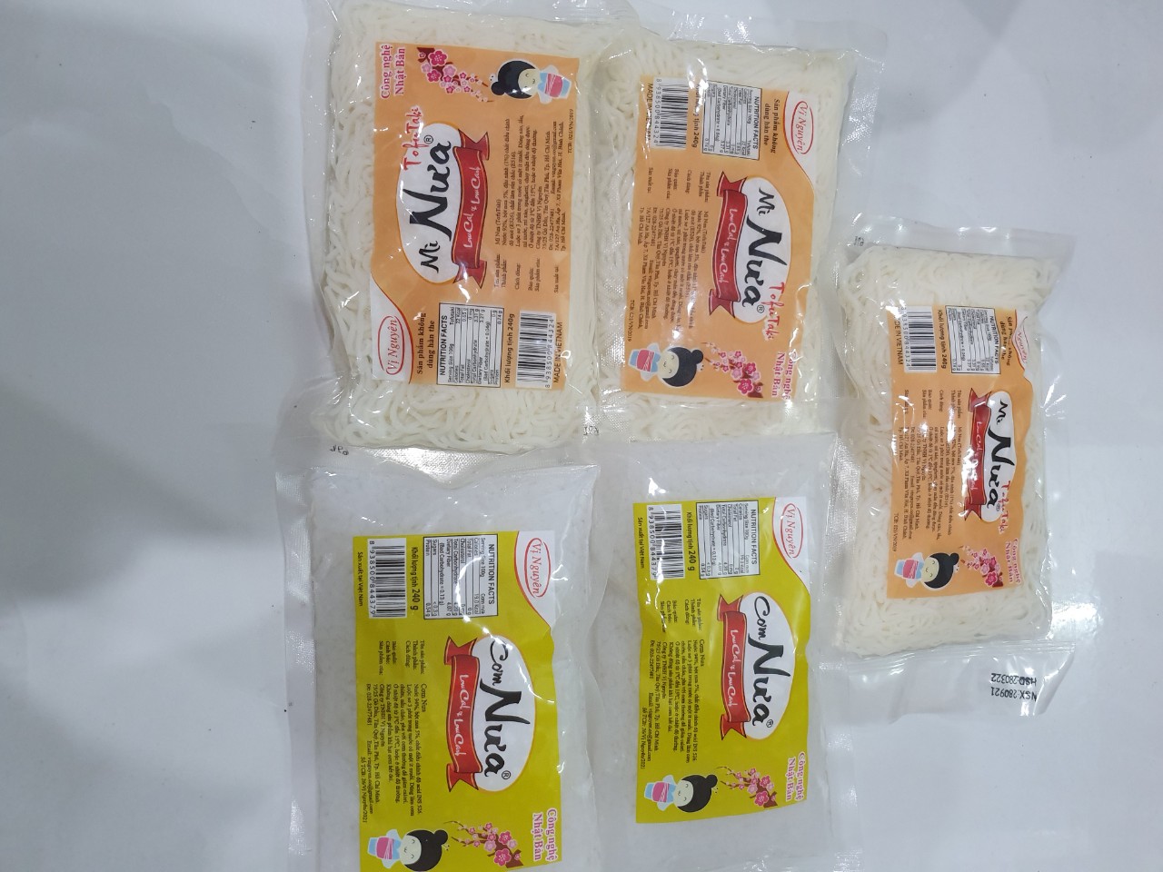 Combo 3 Gói Mì Nưa 2 Gói Cơm Nưa Vị Nguyên 240Gram