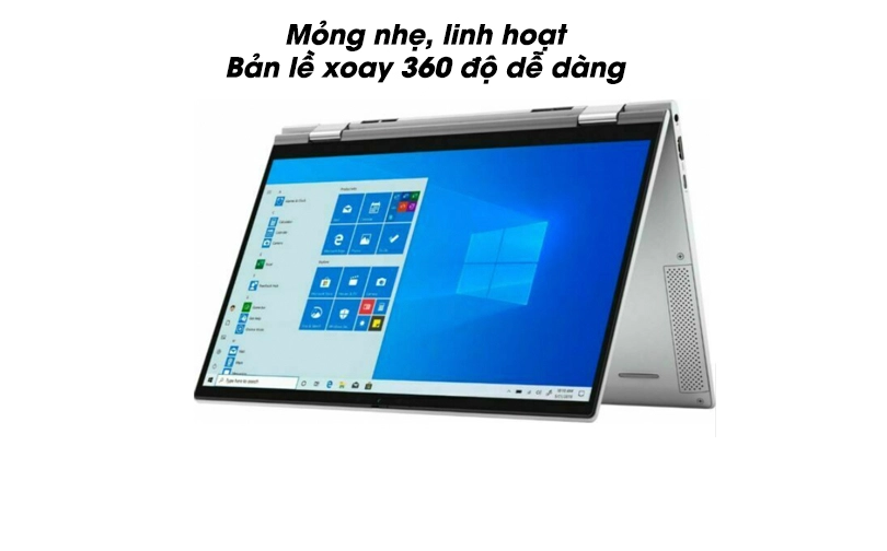 Máy Tính Xách Tay Màn Hình Cảm Ứng Laptop 2 Trong 1 Dell Inspiron 7306 (5934SLV) i5-1135G7/8G/512G/13.3FHD Touch/W10/bạc/Vỏ nhôm - Hàng Chính Hãng