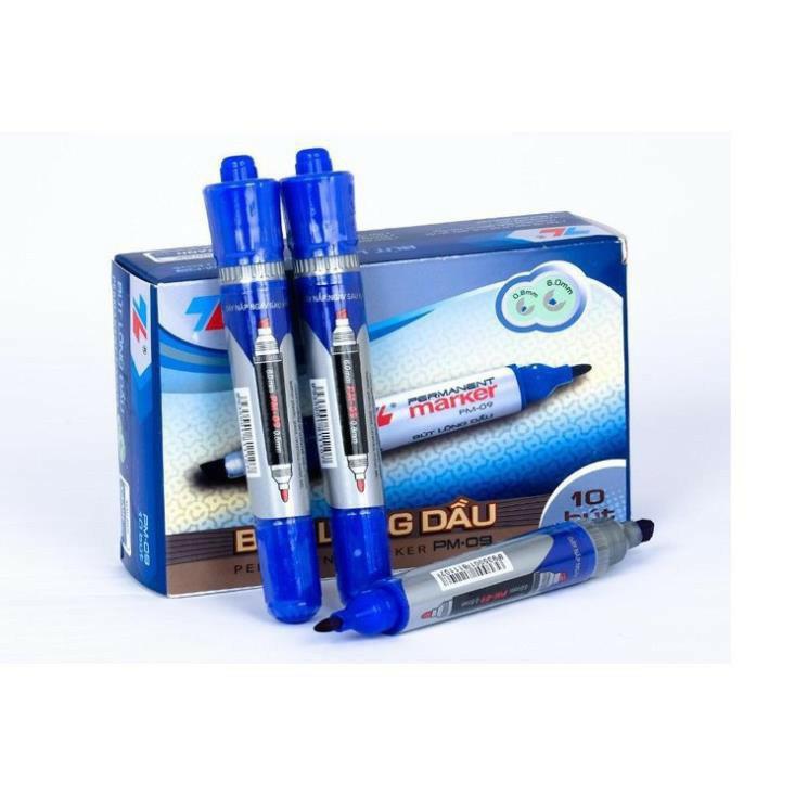 COMBO 05 BÚT LÔNG DẦU PM 09 XANH ĐỎ ĐEN