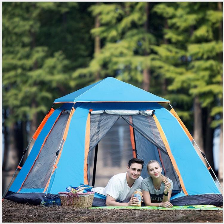 Lều cắm trại tự bung có mái che du lịch dã ngoại thoáng mát chống nước cách nhiệt dành cho 2 - 4 người