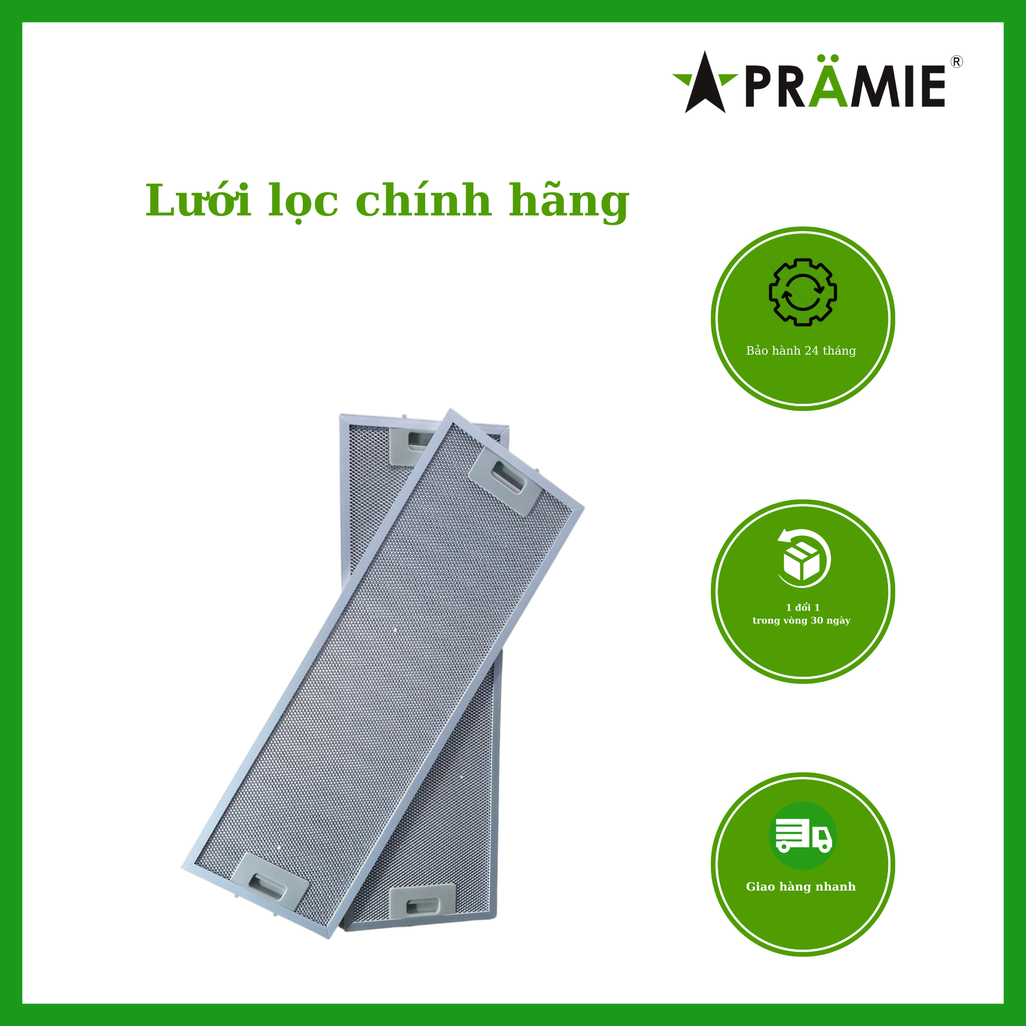 COMBO 2 Lưới Lọc Máy Hút Mùi Chính Hãng Pramie Hàng Nhập Khẩu