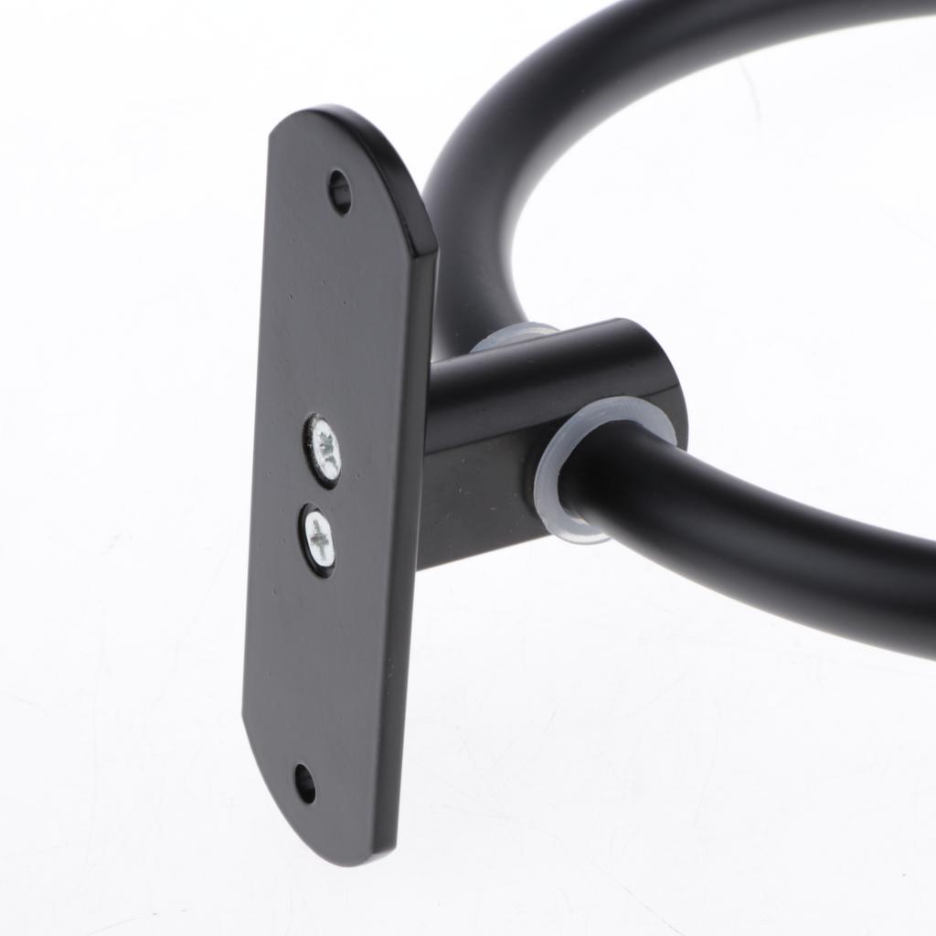 Black Wall Mount Towel   Holder Hanger Bathroom Organizer