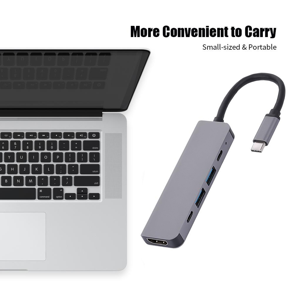 Hub USB Type-c cho Samsung Dex, Macbook - HDMI, Ethernet, USB3.0, Type-c