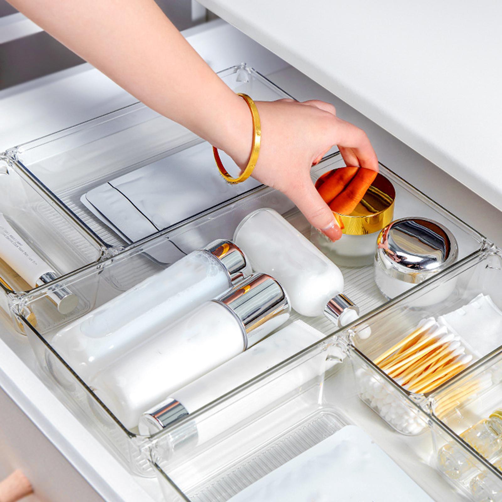 Drawer Organizer with Non Slip Silicone Pads Drawer Organizers Set for Kitchen Utensils