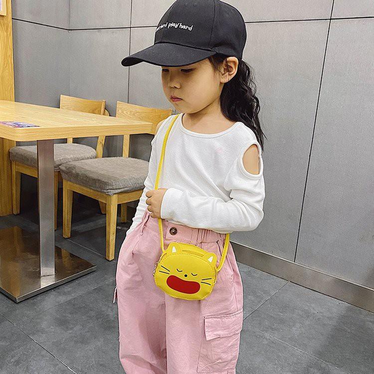 Túi đeo chéo mini hình MÈO CON dễ thương phong cách Hàn Quốc cho bé gái TX12