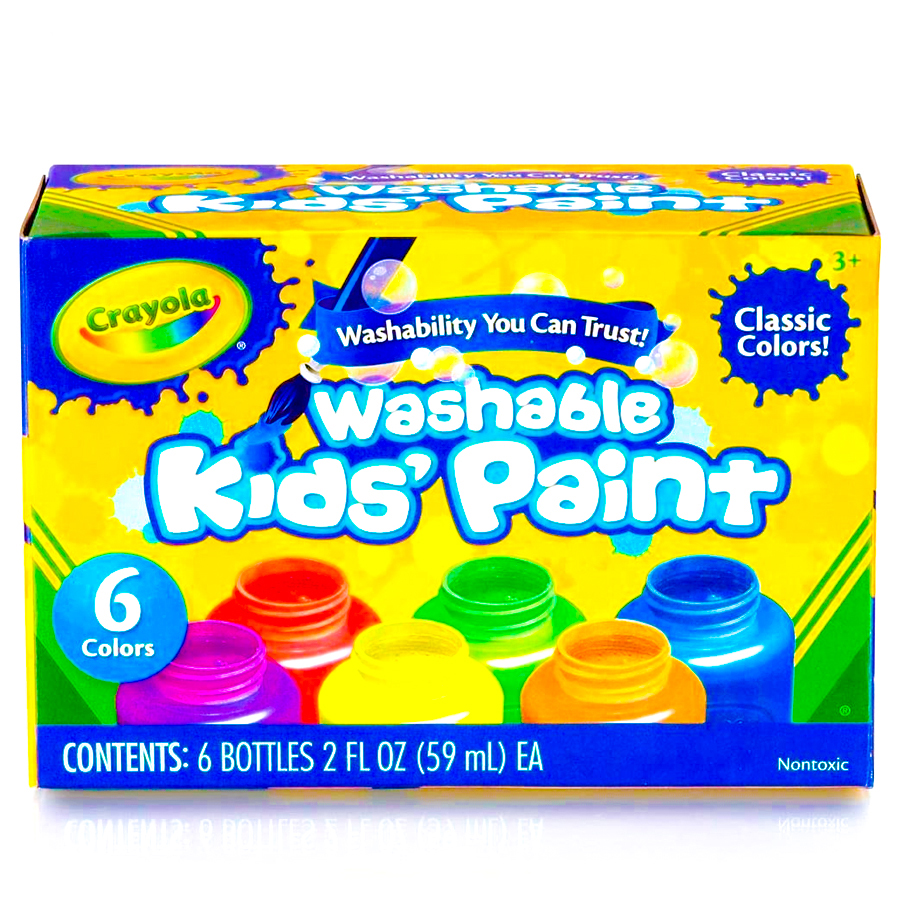 Bộ 6 màu nước - có thể rửa được Crayola Washable Kid's Paint