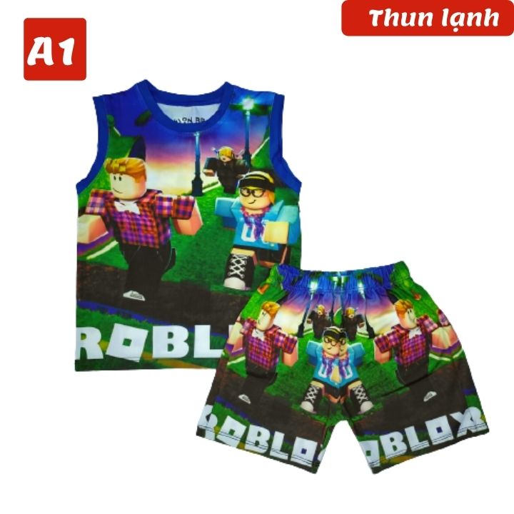Đồ bộ thun lạnh cho bé trai Roblox từ 10-46kg - giặt không vỡ hình - Kiến Lửa