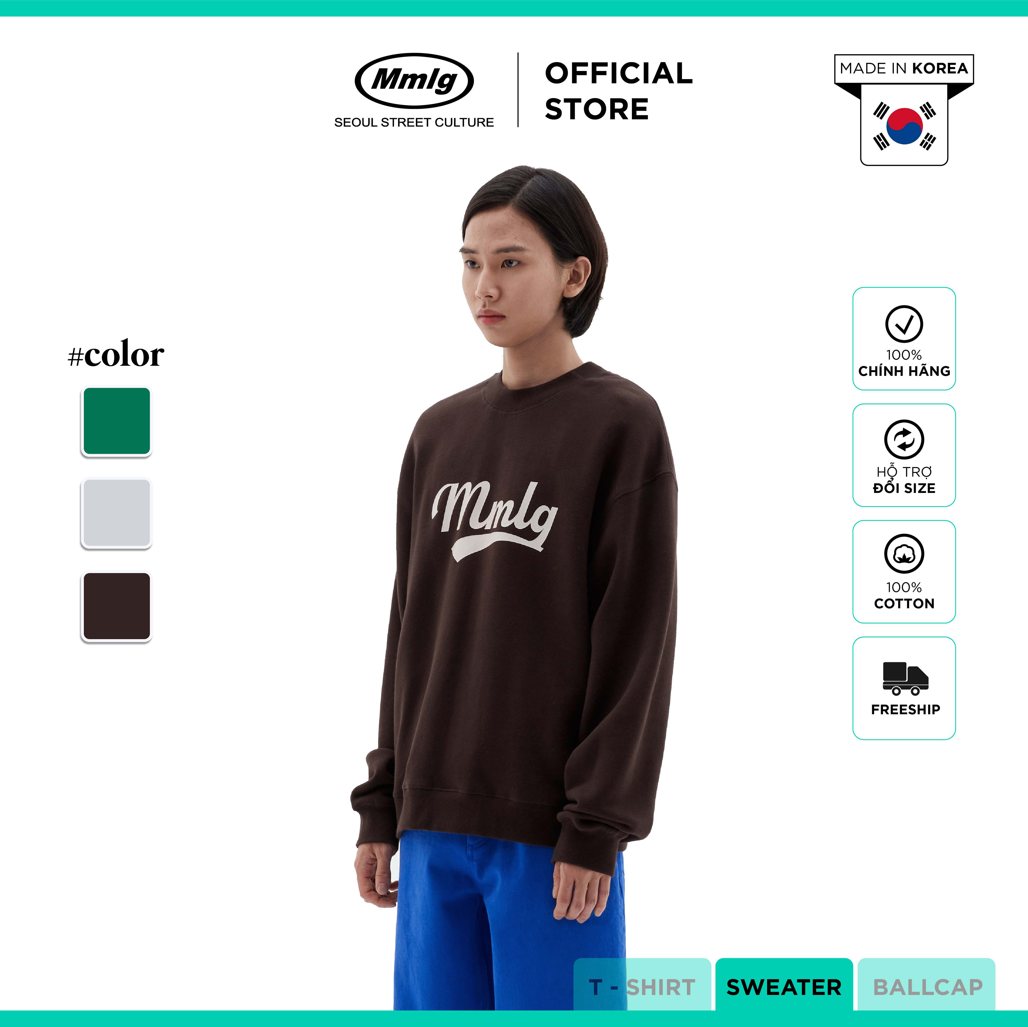 Áo tay dài Mmlg Mg Sweat - Áo Hoodie Sweater cho nam, nữ, unisex