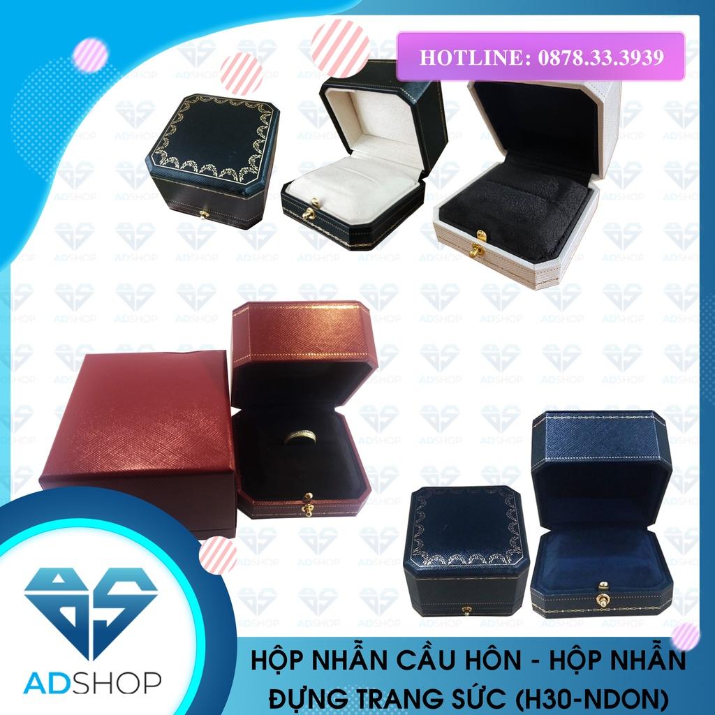 HỘP ĐỰNG NHẪN CƯỚI, HỘP NHẪN CẦU HÔN, BÔNG TAI CHO NỮ, HỘP QUÀ TẶNG TRANG SỨC ĐỰNG NHẪN CAO CẤP (H30-N