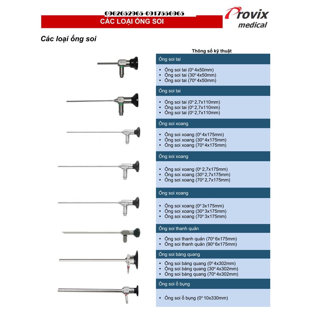 Optic 70 độ Provix soi họng, đường kính 4/6/8 mm dài 175mm
