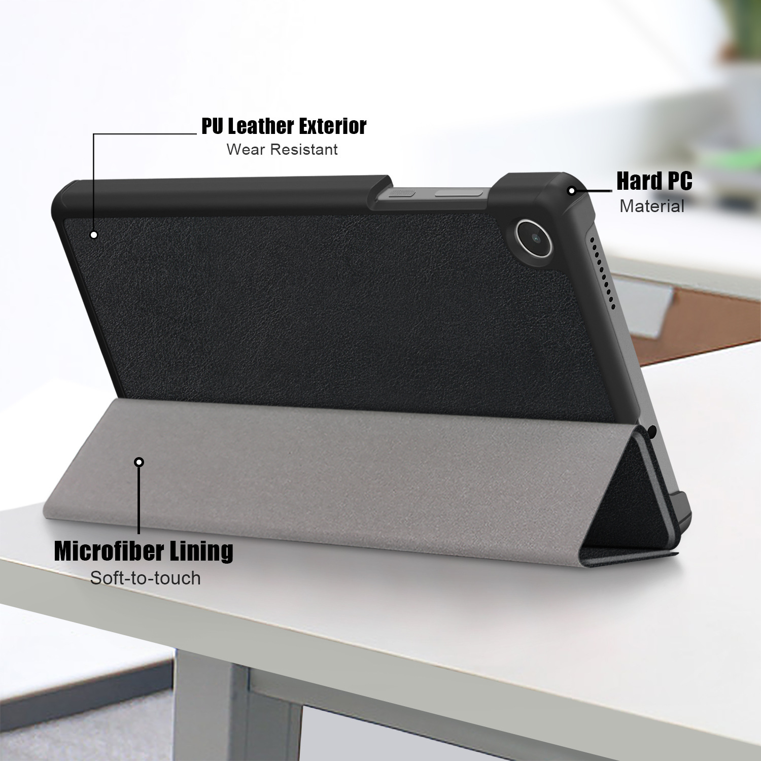 Bao Da Cover Dành Cho Máy Tính Bảng Lenovo Tab M8 Gen 4 TB-300FU 8 Inch 2023 Hỗ Trợ Smart Cover