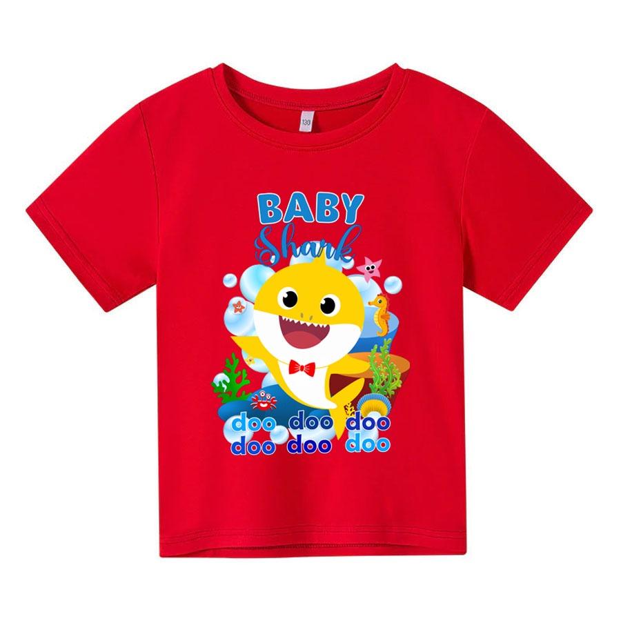 Áo thun trẻ em BABY SHARK 3, 4 màu, có size người lớn, Anam Store