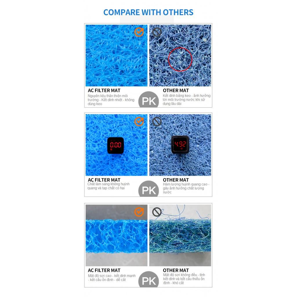 Bùi nhùi AC Filter Mat ép nhiệt không keo kích thước 200x100x3.8cm