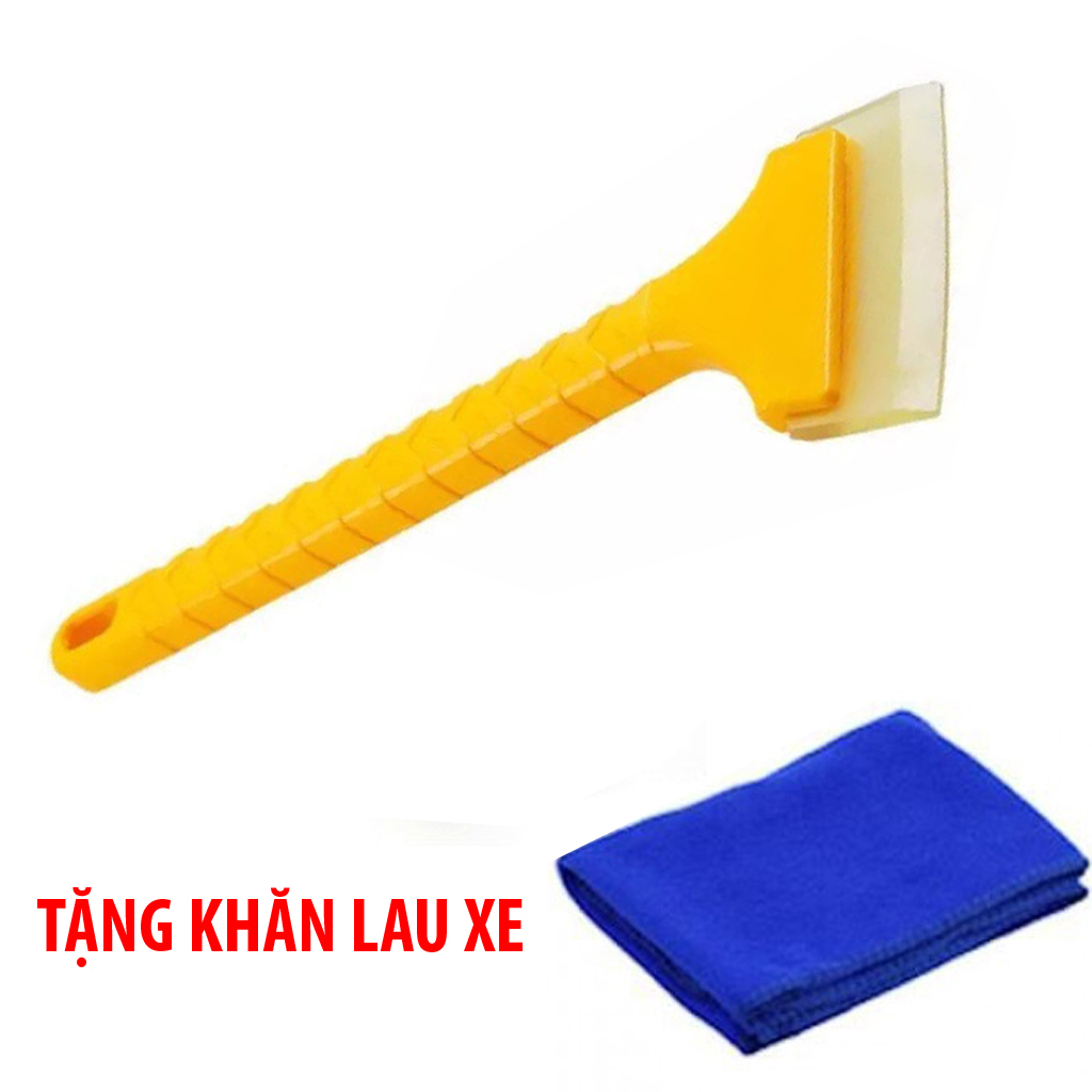 (Tặng khăn lau xe) Cây gạt tuyết gạt bụi bẩn bẩn xe ô tô cao cấp (màu vàng)