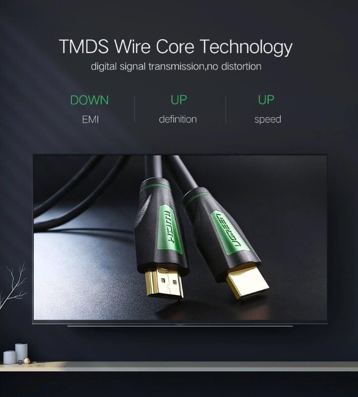 Ugreen UG30194HD116TK 8M màu Đen Cáp tín hiệu HDMI chuẩn 1.4 hỗ trợ phân giải 4K * 2K - HÀNG CHÍNH HÃNG
