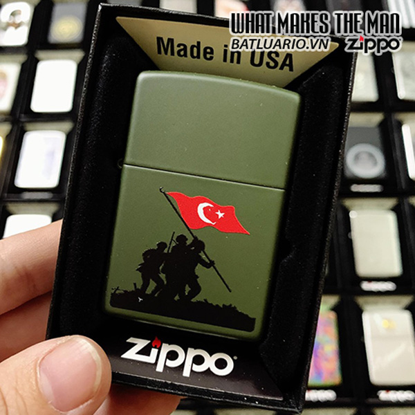 Bật Lửa Zippo 221 Turkey Soldiers Flag Design