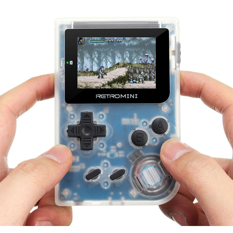 Tay cầm chơi game Retro Mini 169 game - chạy được GBA GBC GB có thể chép thêm game qua khe thẻ (đen) hàng nhập khẩu