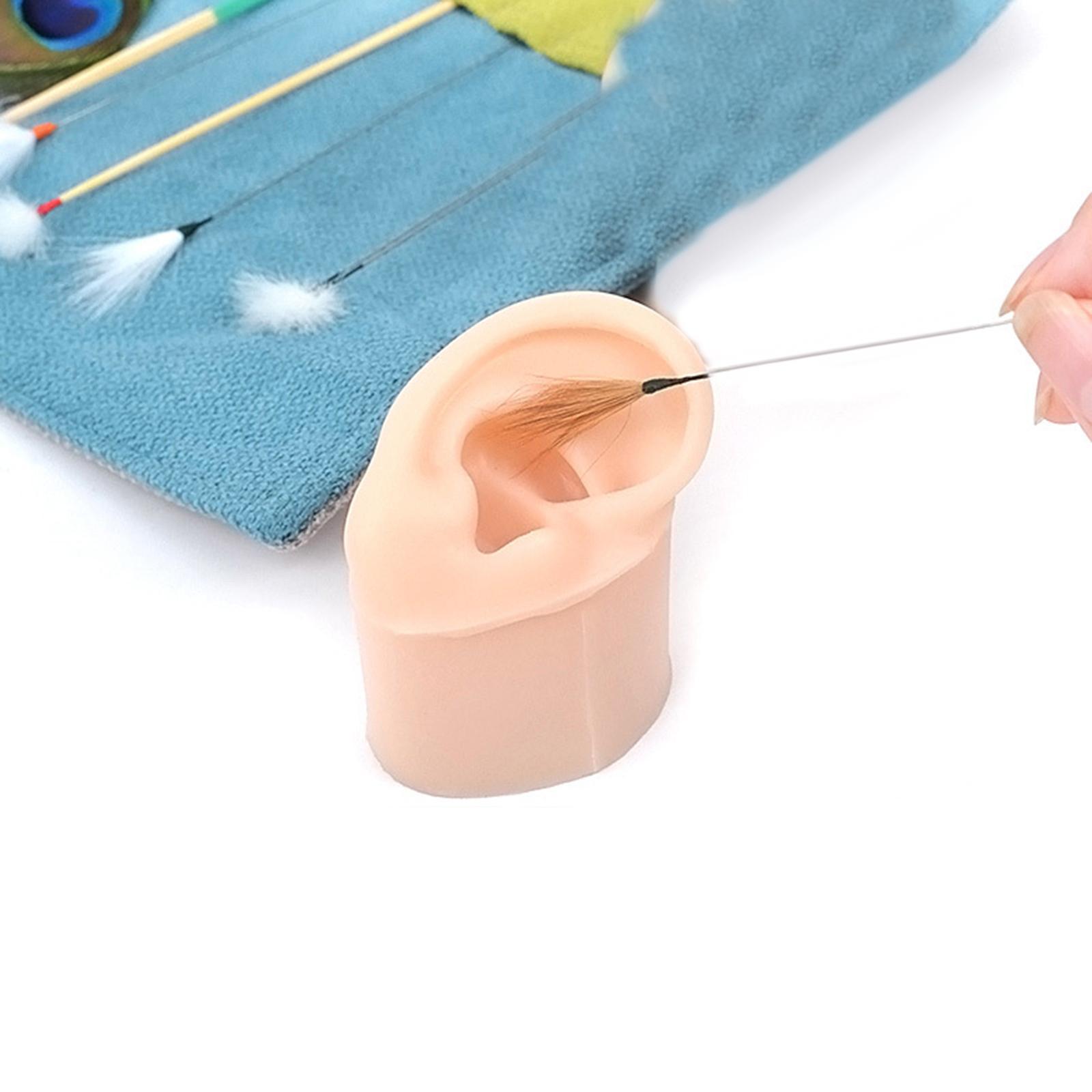 Simulated Soft Silicone Ear Model with Base Headset Display Props Left