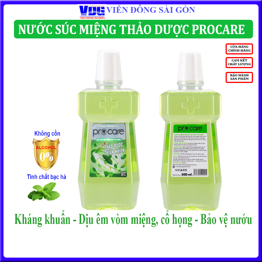 Nước súc miệng Procare thảo dược thiên nhiên (500ml)