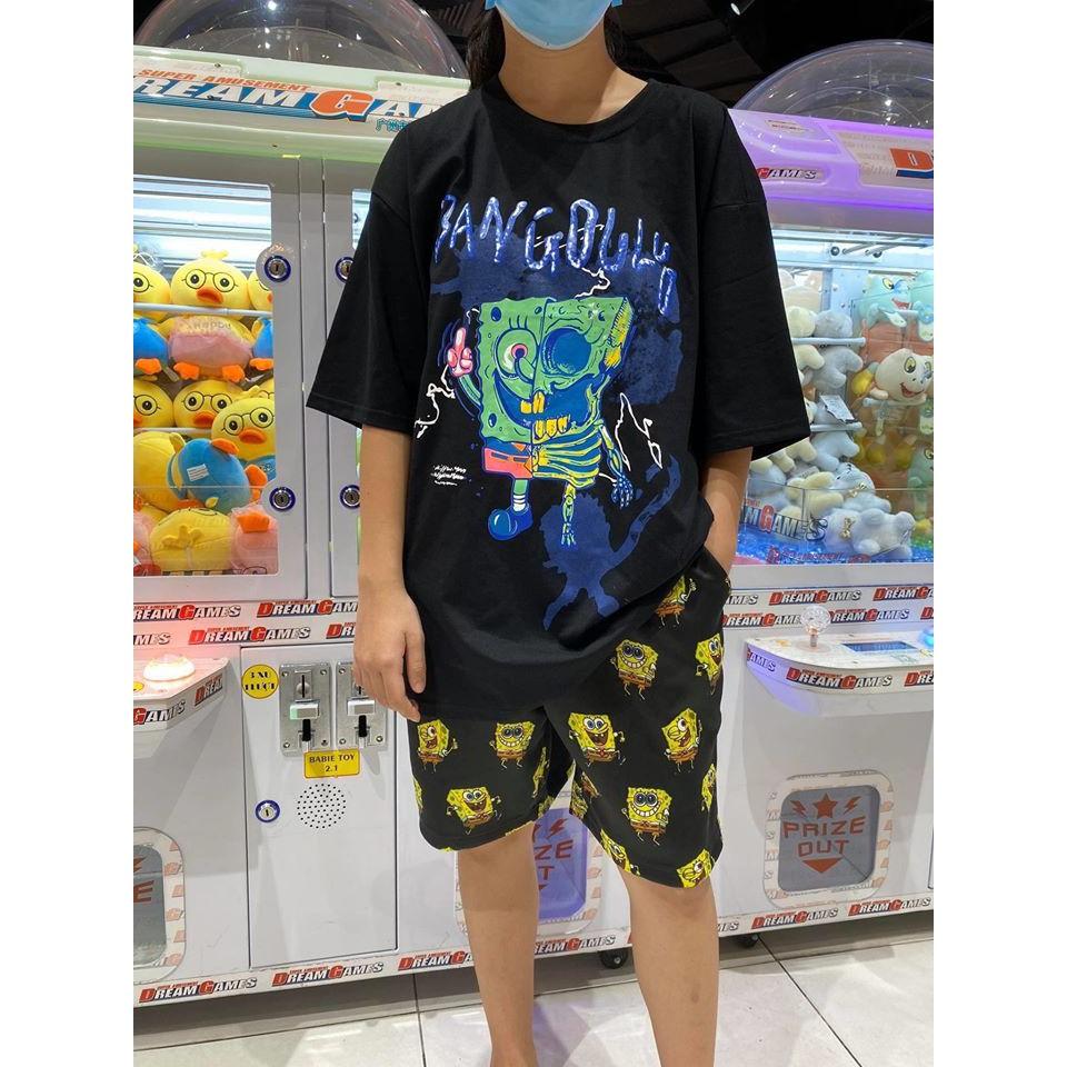 Áo thun tay lỡ Áo phông unisex nam nữ Bọt Biển SPONGEBOB THE 1992