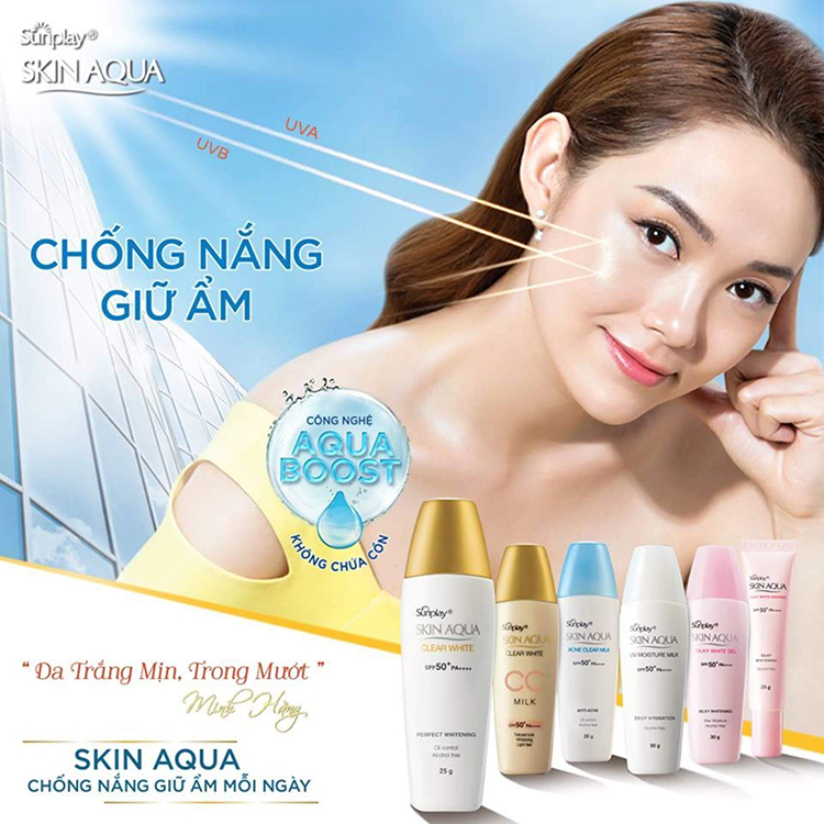 Sữa Chống Nắng Hằng Ngày Dưỡng Trắng Sunplay Skin Aqua Clear White Spf 50+ Pa++++ 25G + Tặng Sữa Chống Nắng Hằng Ngày Sunplay Skin Aqua