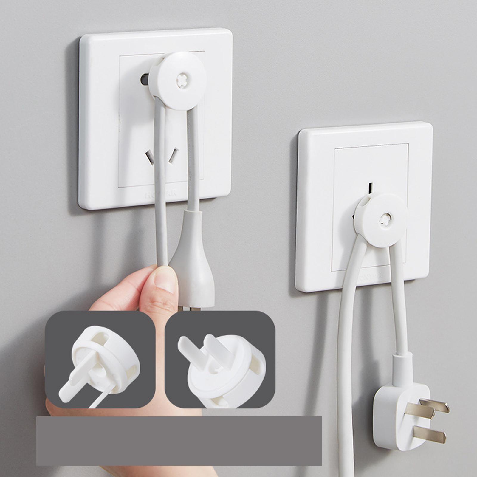 Wall Socket Holder Hanging Plug Hanger for Home, Bathroom Two Plug