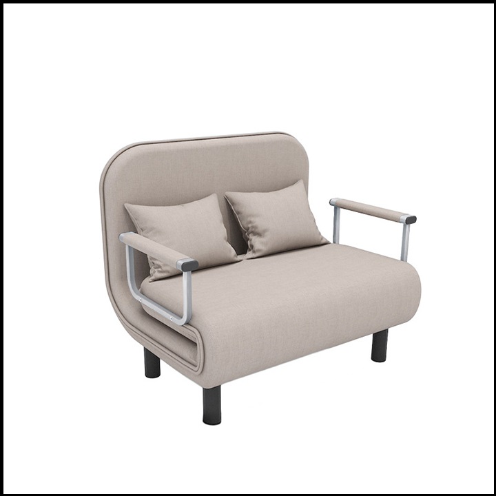 Giường sofa gấp gọn thành ghế sofa. Ghế sofa giường phong cách Hàn Quốc, khung sườn thép chịu lực chắc chắn với nhiều chế độ ngả lưng.