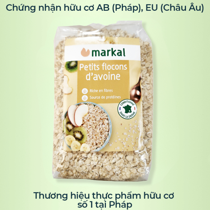 Yến mạch hữu cơ Markal cán mỏng 500g