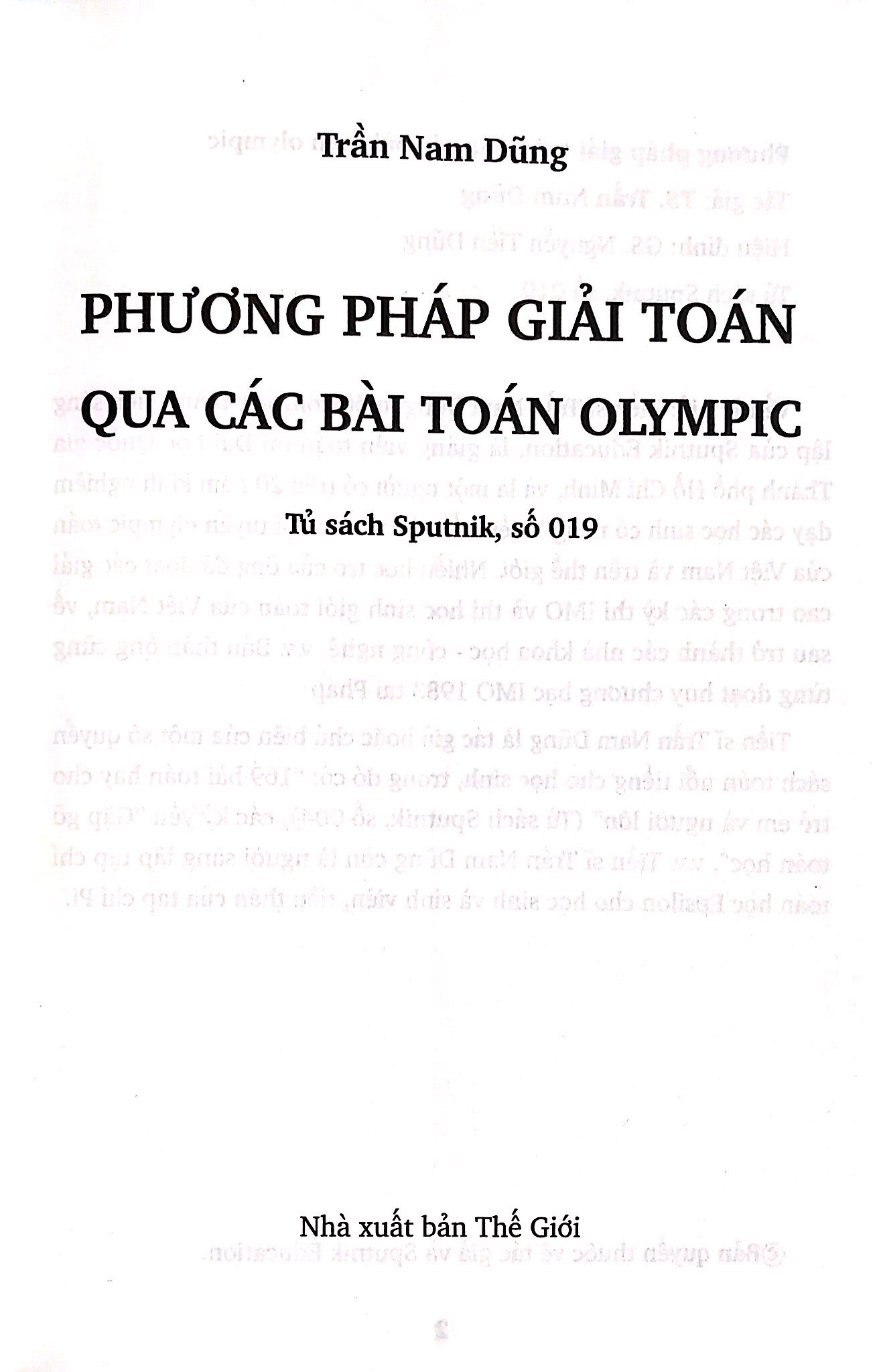 Phương Pháp Giải Toán Qua Các Bài Toán Olympic