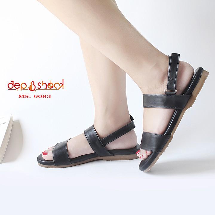 Sandal học sinh nữ quai ngang đế bằng bigsize 42 42 cao cấp Đẹp & shock MS 6083