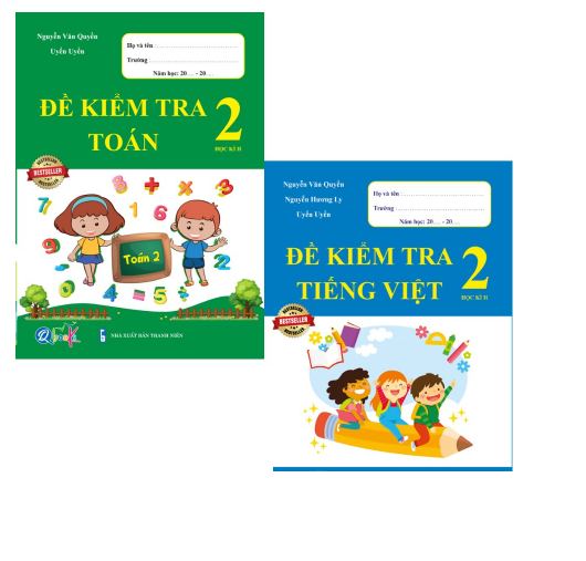 Sách - Combo Đề Kiểm Tra Toán và Tiếng Việt 2 - Học Kì 2