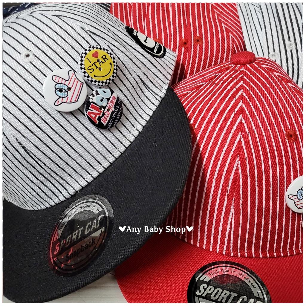 Mũ nón Hiphop Snapback cho bé trai và bé gái kiểu dáng bóng chày đính sticker gỗ 4 màu cực hot