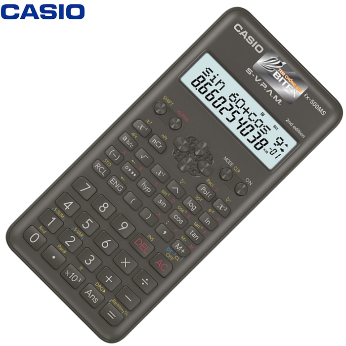 Máy tính Casio FX-500MS, Bảo hành 7 năm - Hàng chính hãng Bitex