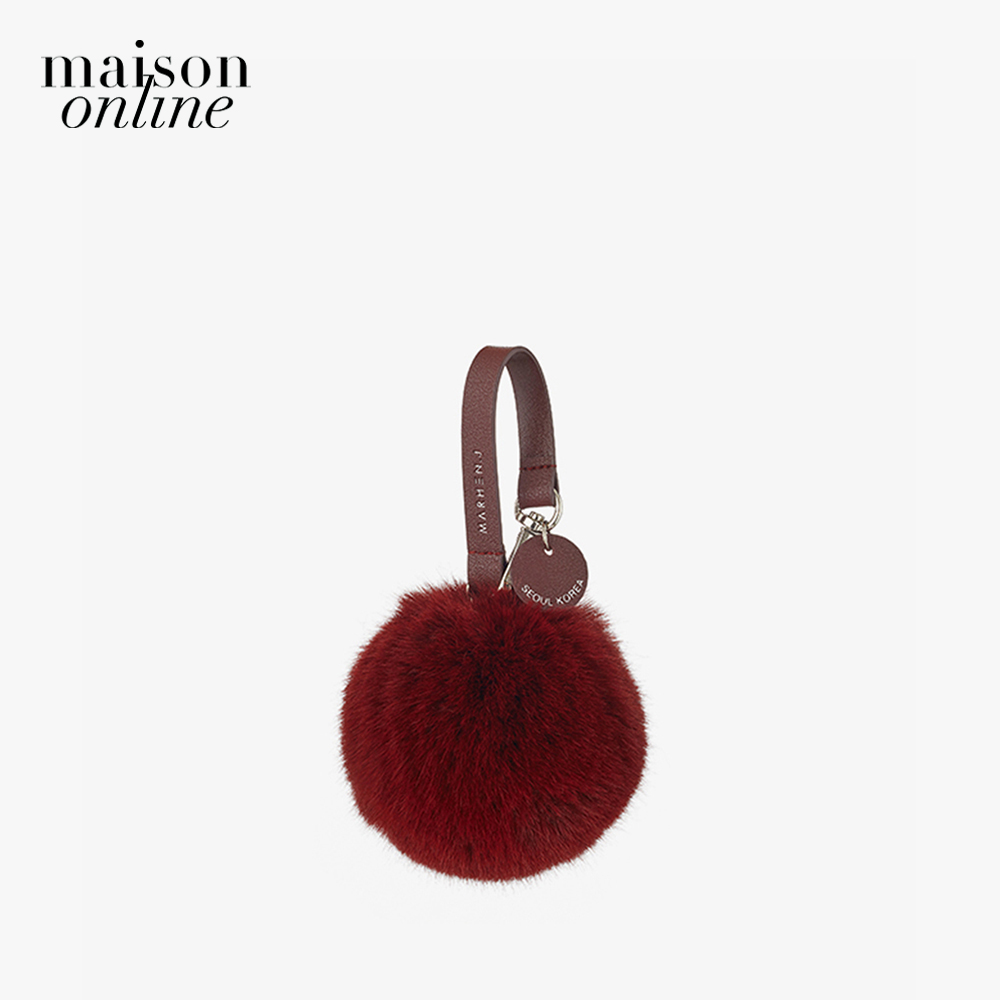 Marhen.J - Móc khóa túi hình tròn Cotton Candy Fur Charm MJ19CCANDY-WI