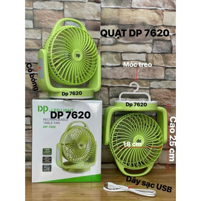 Quạt treo đa năng DP-7620 , cực mát , cao cấp (màu ngẫu nhiên)