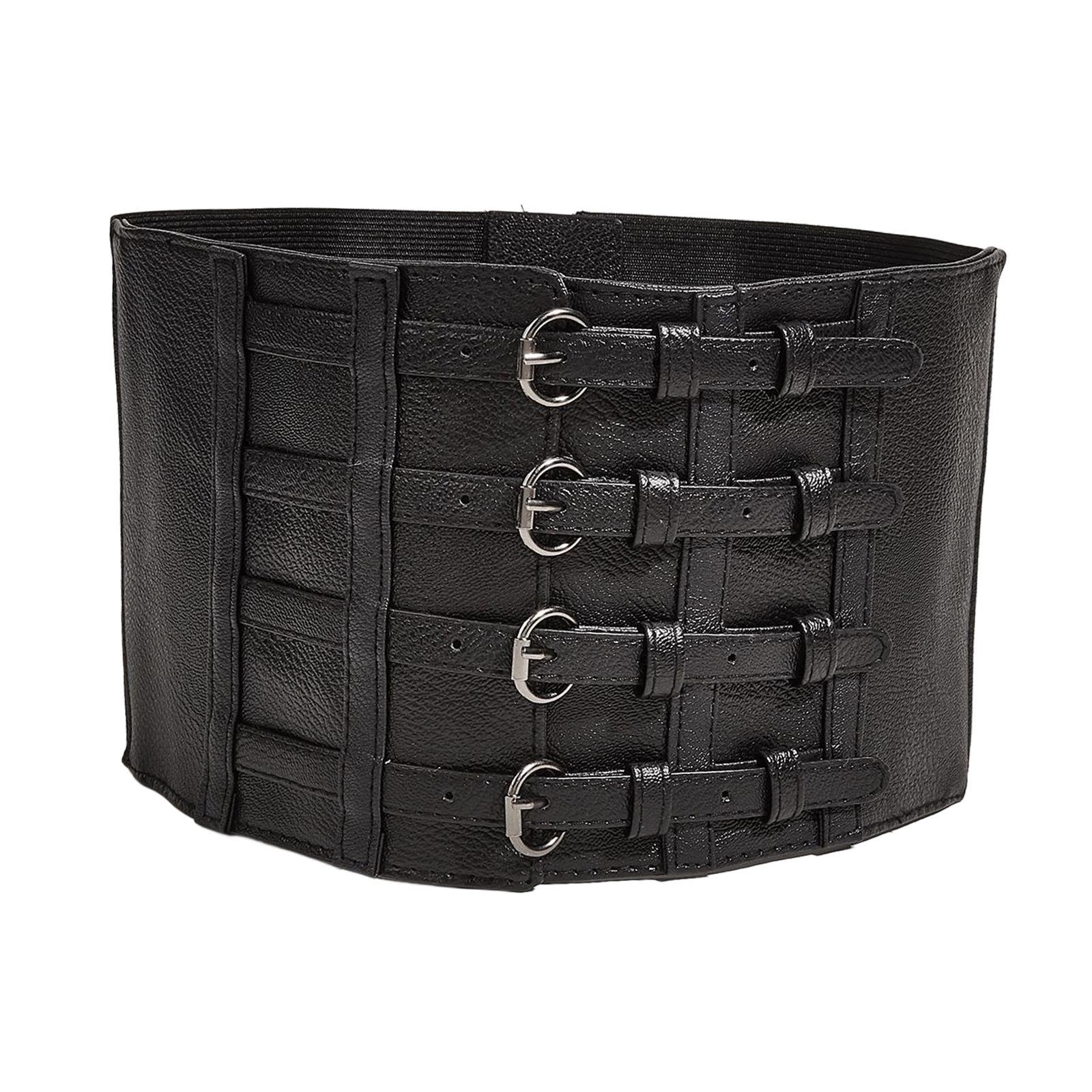 Fashion  Corset Waist Training PU Leather Women Elastic Waist Belt