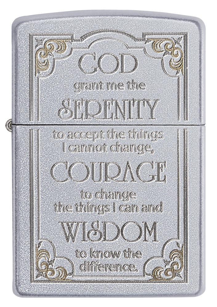 Bật Lửa Zippo Serenity Prayer Satin Chrome 28458