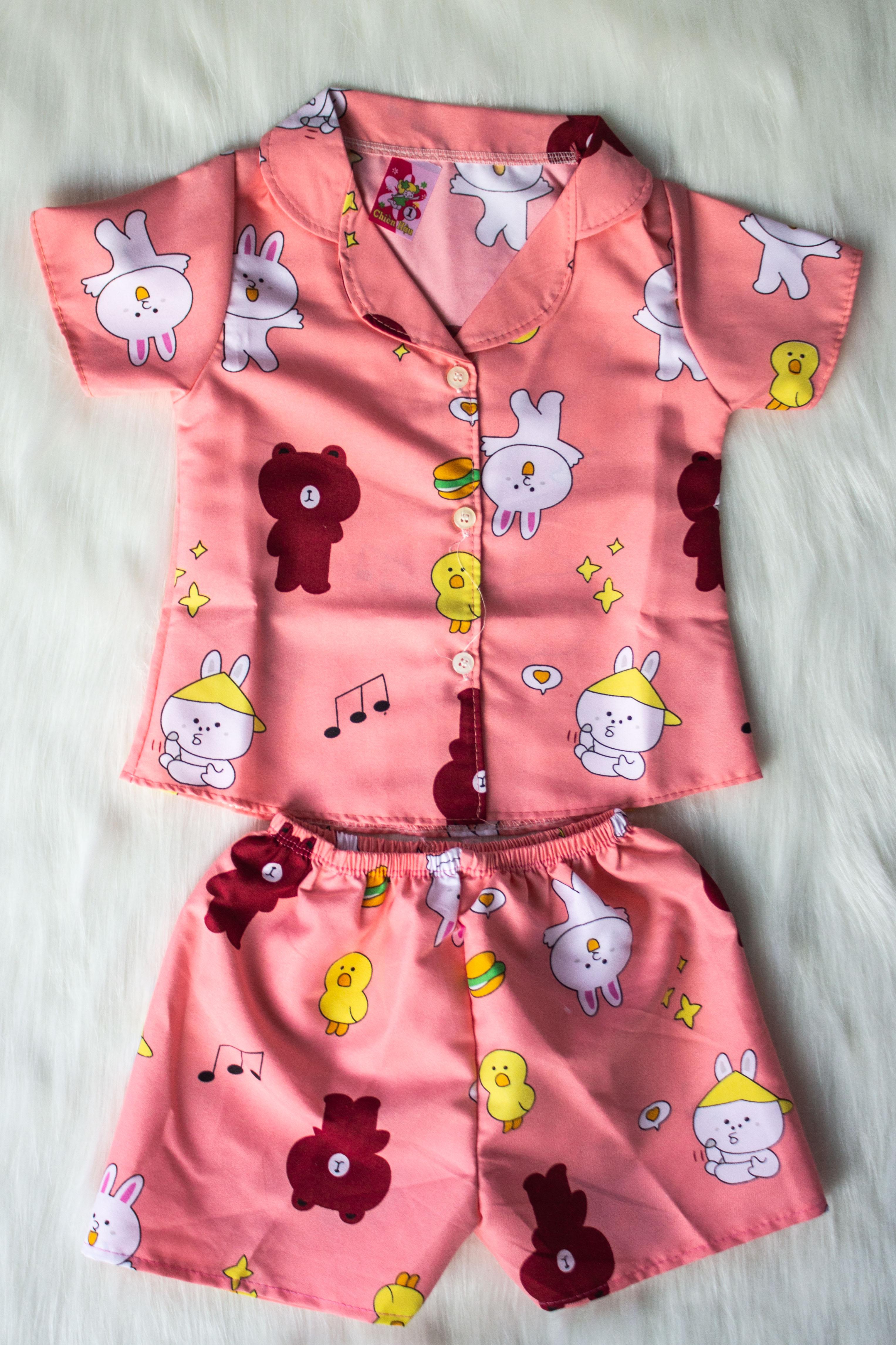 Combo 3 Bộ Pijama Bé Gái Ngắn (Giao Hàng Ngẫu Nhiên)