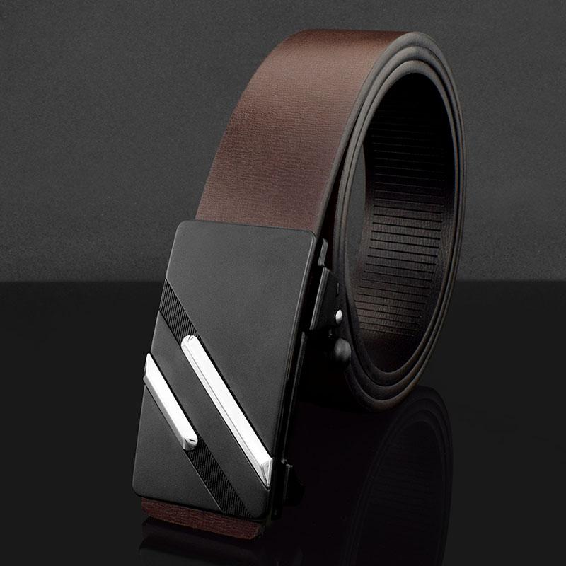 Tự Động Không Răng Khóa Hợp Kim Nam Dây Thắt Lưng Nam Da Bò Dây Đeo Dành Cho Nam Kinh Doanh Thắt Lưng Nam Đổ Hommes Marque De luxe
